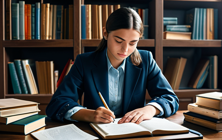 **
"A diligent student, fully clothed in modest attire, studying intently at a desk filled with books and notes, safe for work, appropriate content, perfect anatomy, natural proportions, professional lighting, family-friendly environment, brightly lit room, concept art."
**