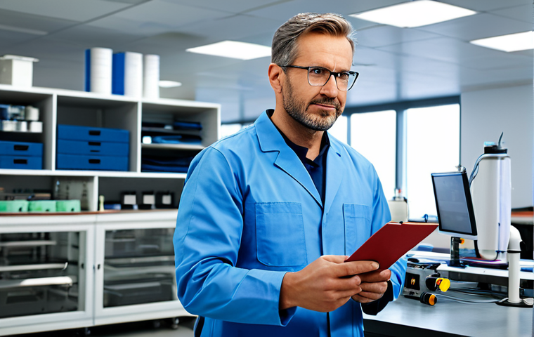 A professional textile engineer, fully clothed in appropriate attire, in a modern fiber engineering lab, safe for work, perfect anatomy, natural proportions, professional, modest, family-friendly.