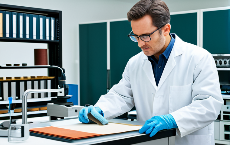 **
"A professional textile engineer, fully clothed in appropriate work attire, examining fabric samples in a well-lit laboratory, safe for work, perfect anatomy, natural proportions, professional."
**