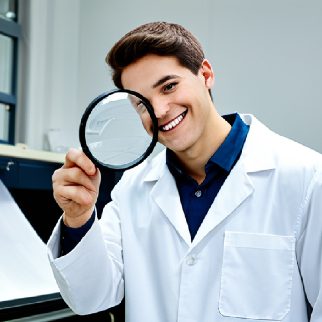 섬유기사 자격증의 효용과 미래 - ** A young textile engineer, fully clothed in professional attire, smiling confidently in a modern t...