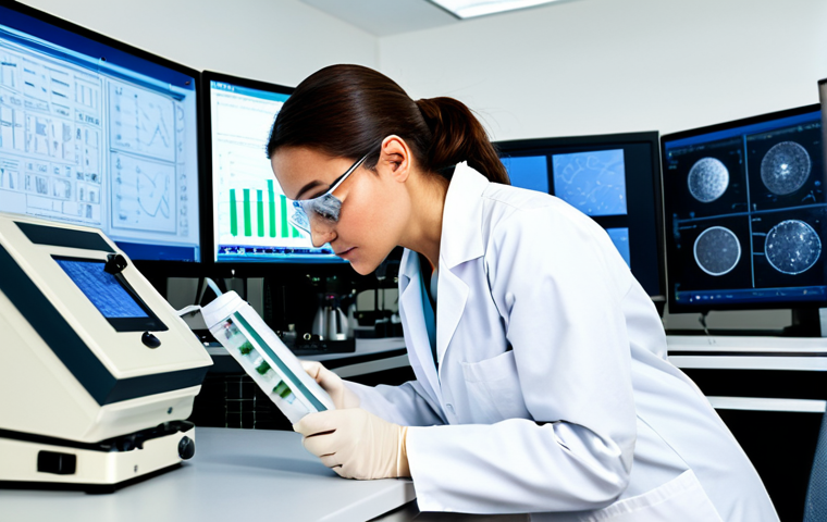 섬유기사 실기시험의 준비 사례 - The Fiber Scientist**

"A professional fiber scientist in a well-lit laboratory, fully clothed in ap...