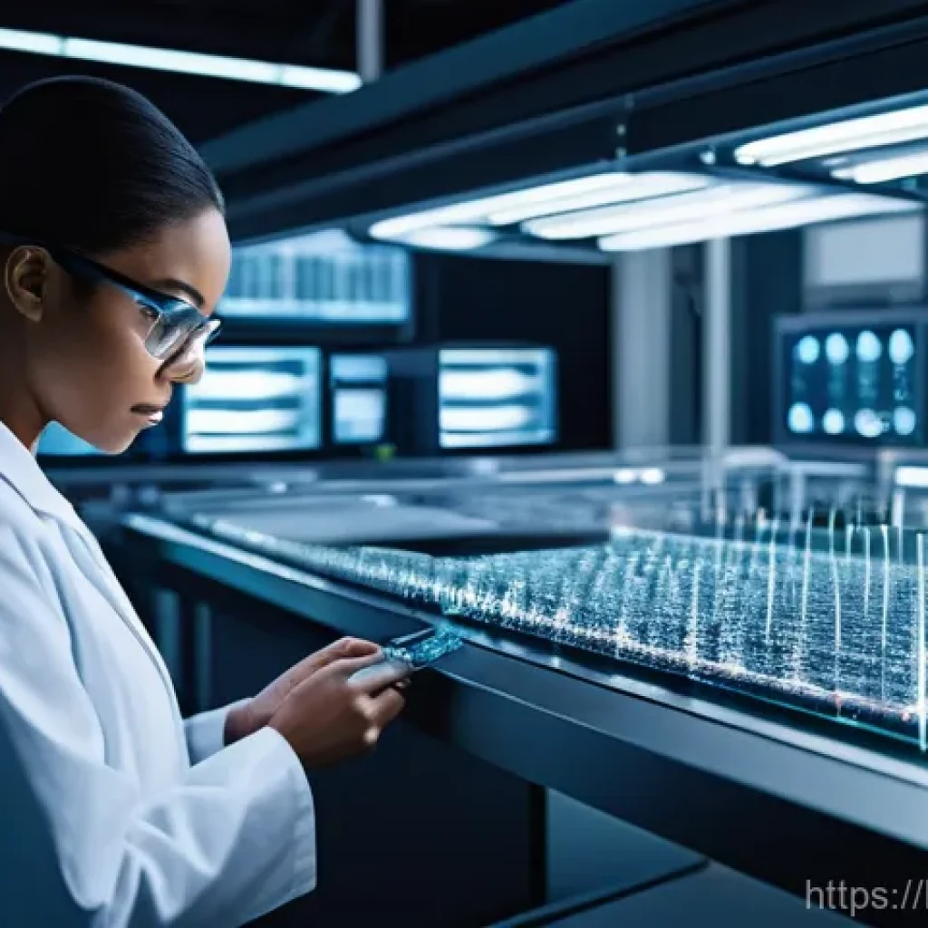 섬유기사와 신소재 기술 - **Prompt:** A diverse group of textile engineers, male and female, of various ethnicities, diligentl...