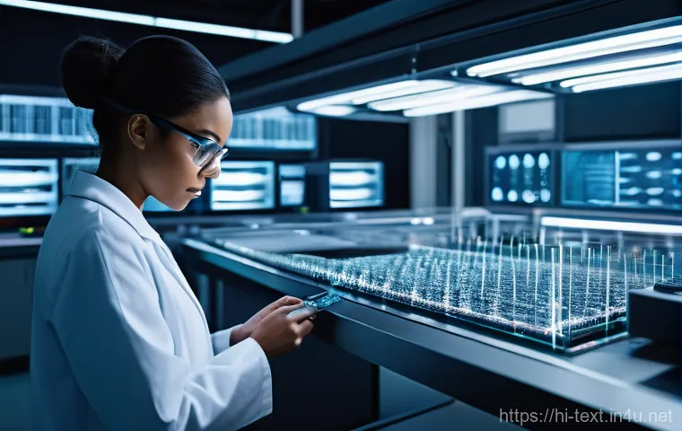 섬유기사와 신소재 기술 - **Prompt:** A diverse group of textile engineers, male and female, of various ethnicities, diligentl...