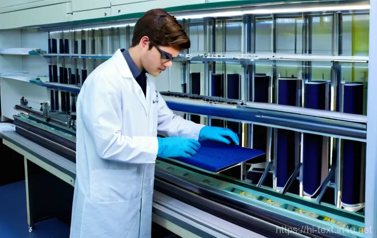 섬유기사 실기 시험 준비 체크리스트 - **Prompt 1: Focused Preparation in a Textile Lab**
    "A bright, well-organized textile engineering...