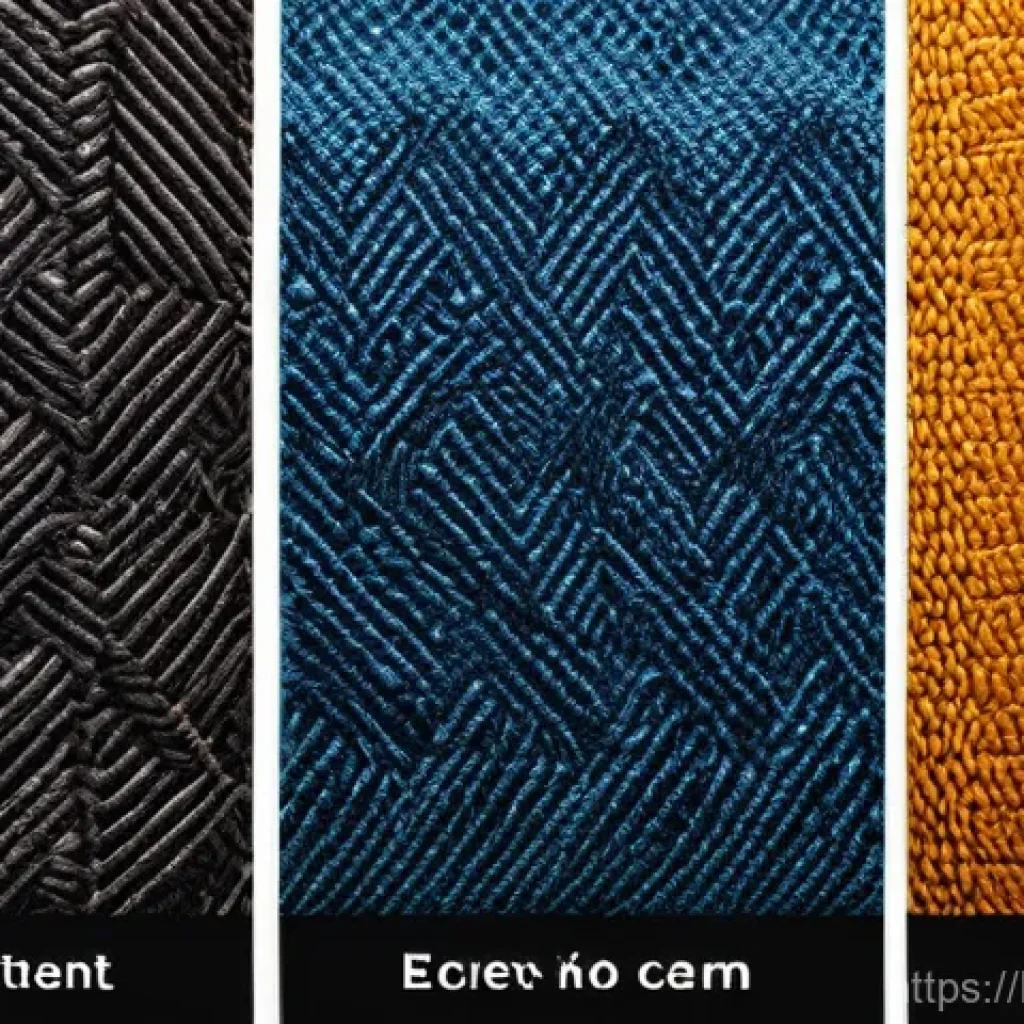 섬유기사 자격증 취득 후 커리어 패스 - Here are three detailed image prompts in English, designed to visualize different aspects of textile...