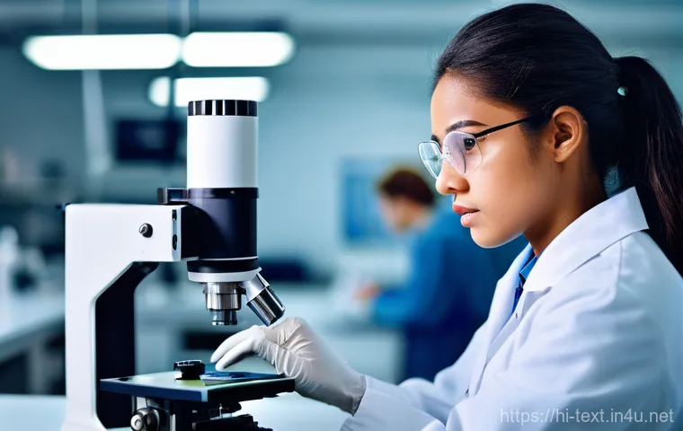 섬유기사 실기시험 연습 사례 - **Prompt 1: Focused Textile Engineering Student in Lab**
"A highly detailed, realistic image of ...