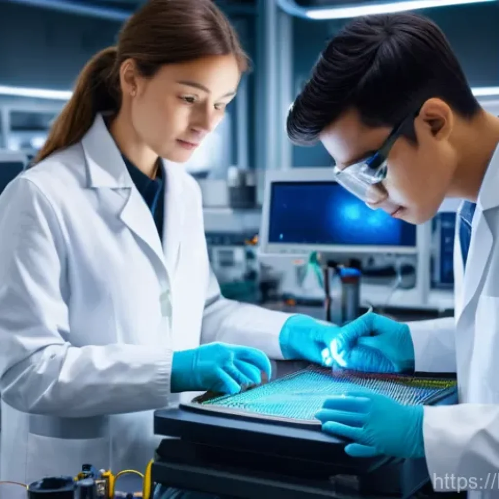 섬유기사와 시험 준비 동영상 - **Prompt 1: The Future of Textiles**
"A vibrant and futuristic textile engineering laboratory, s...