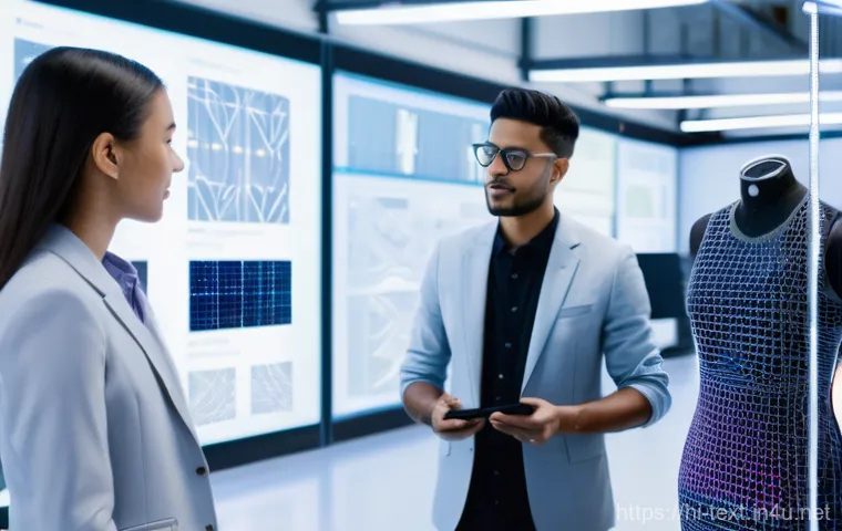 섬유기사 필기시험의 공부 전략 - Image Prompt 1: Future of Textile Innovation** 섬유기사 필기시험의 공부 전략 - Image Prompt 1: Future of Textile Innovation**