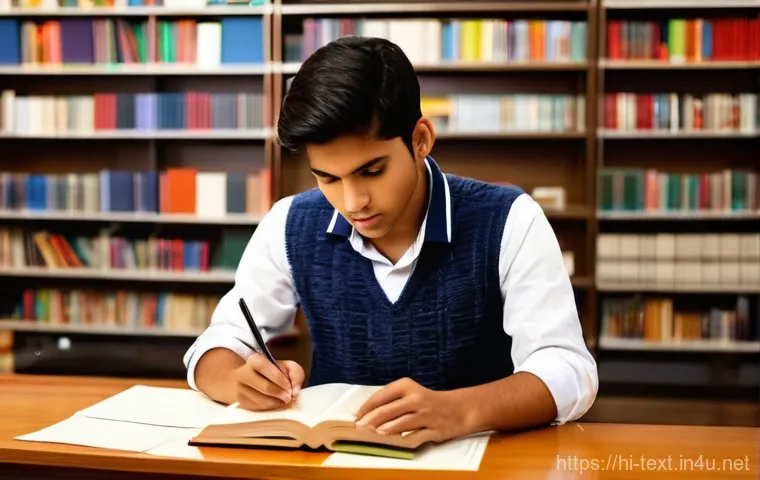 섬유기사 필기시험의 합격 전략 - **Prompt 1: Focused Textile Engineering Student**
"A young, determined South Asian student (male...